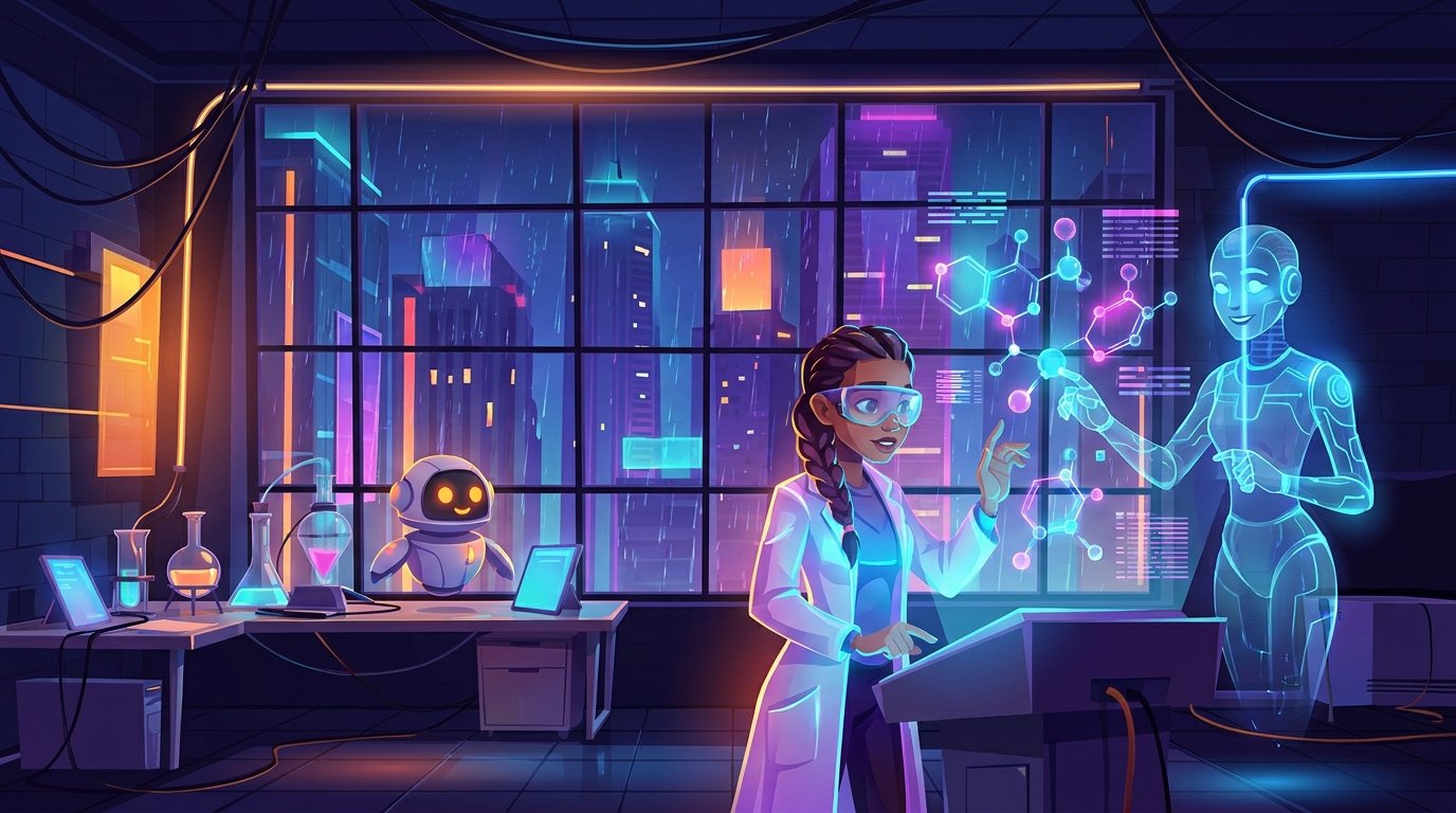 Chemistry AI Jobs illustration