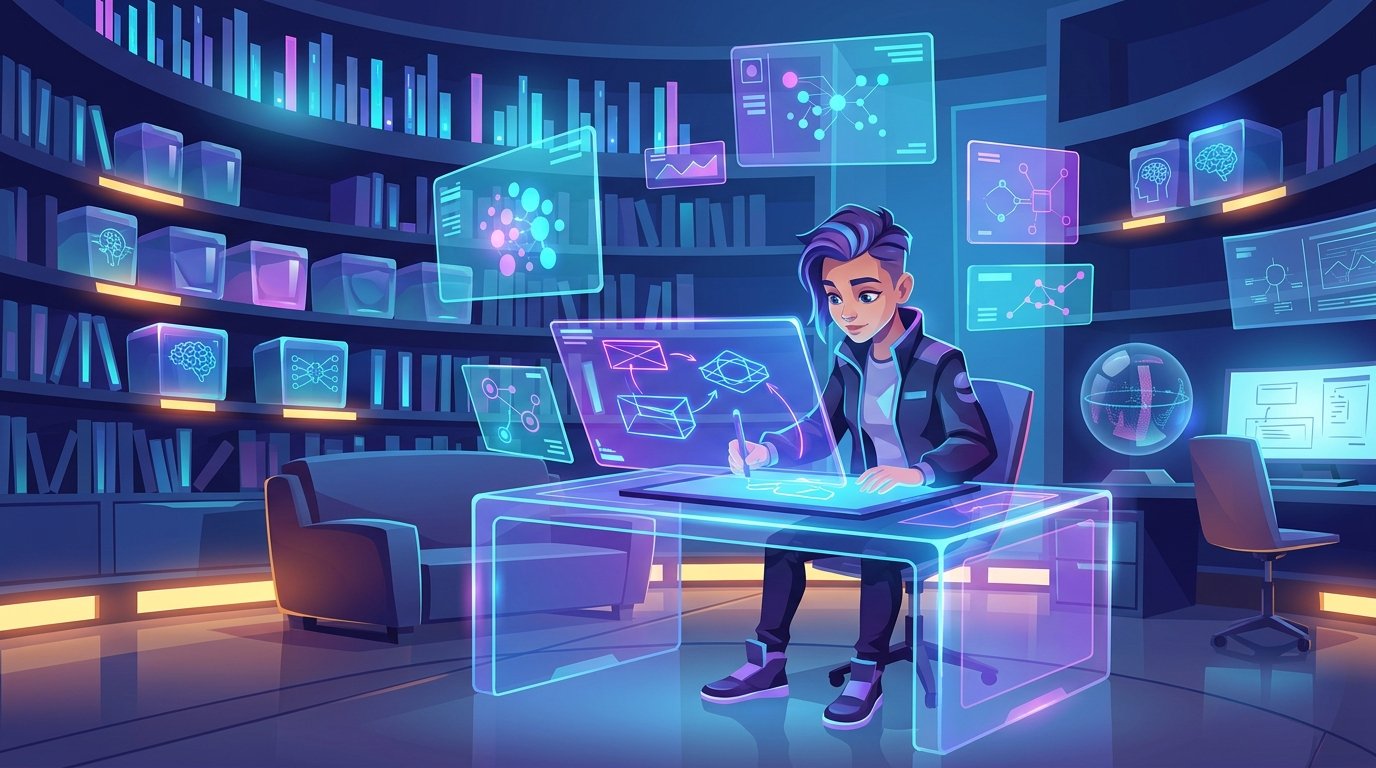 UX Researcher AI Jobs illustration