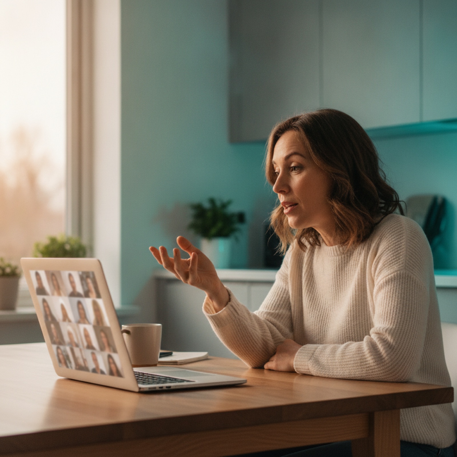 Person joining a paid online focus group and usability study