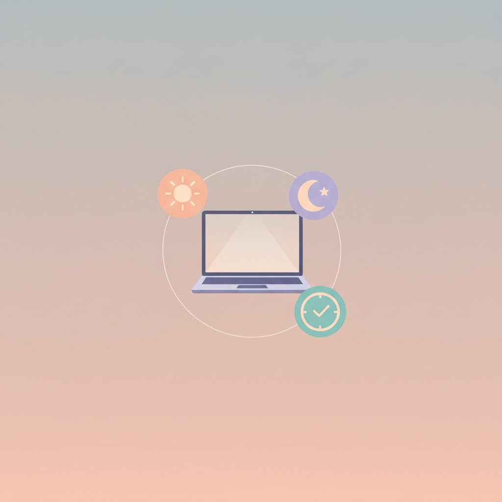 Person working a flexible online job on their own schedule from home