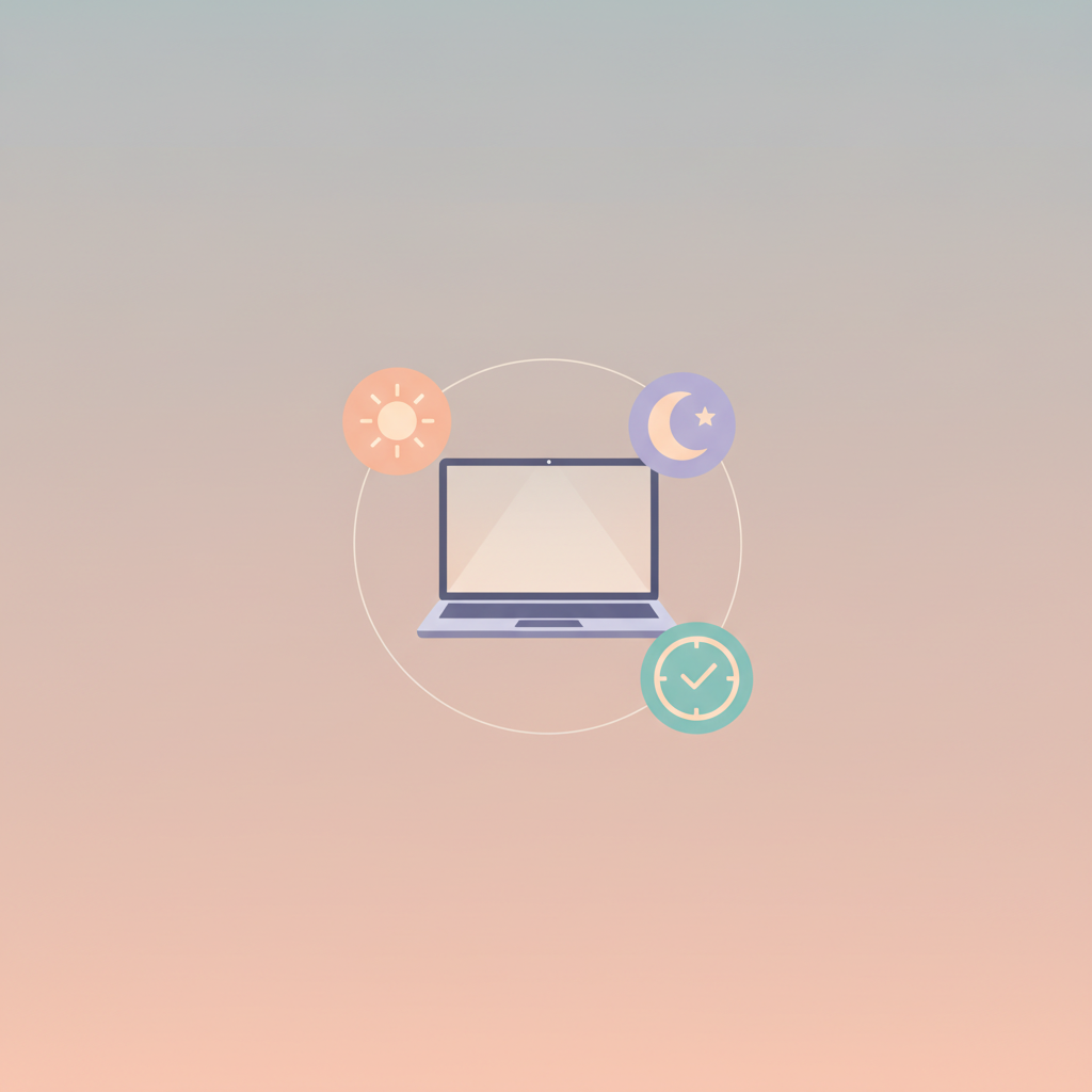 Person working a flexible online job on their own schedule from home