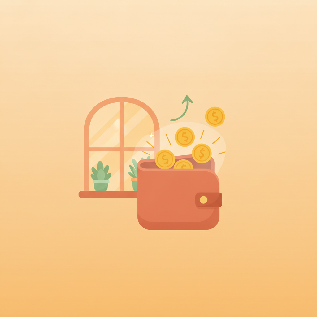 Person earning extra income from home on a laptop in the evening