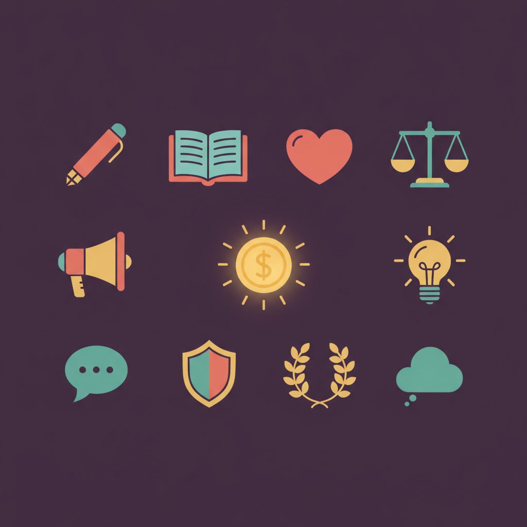 Ten friendly non-technical AI job icons in a welcoming grid
