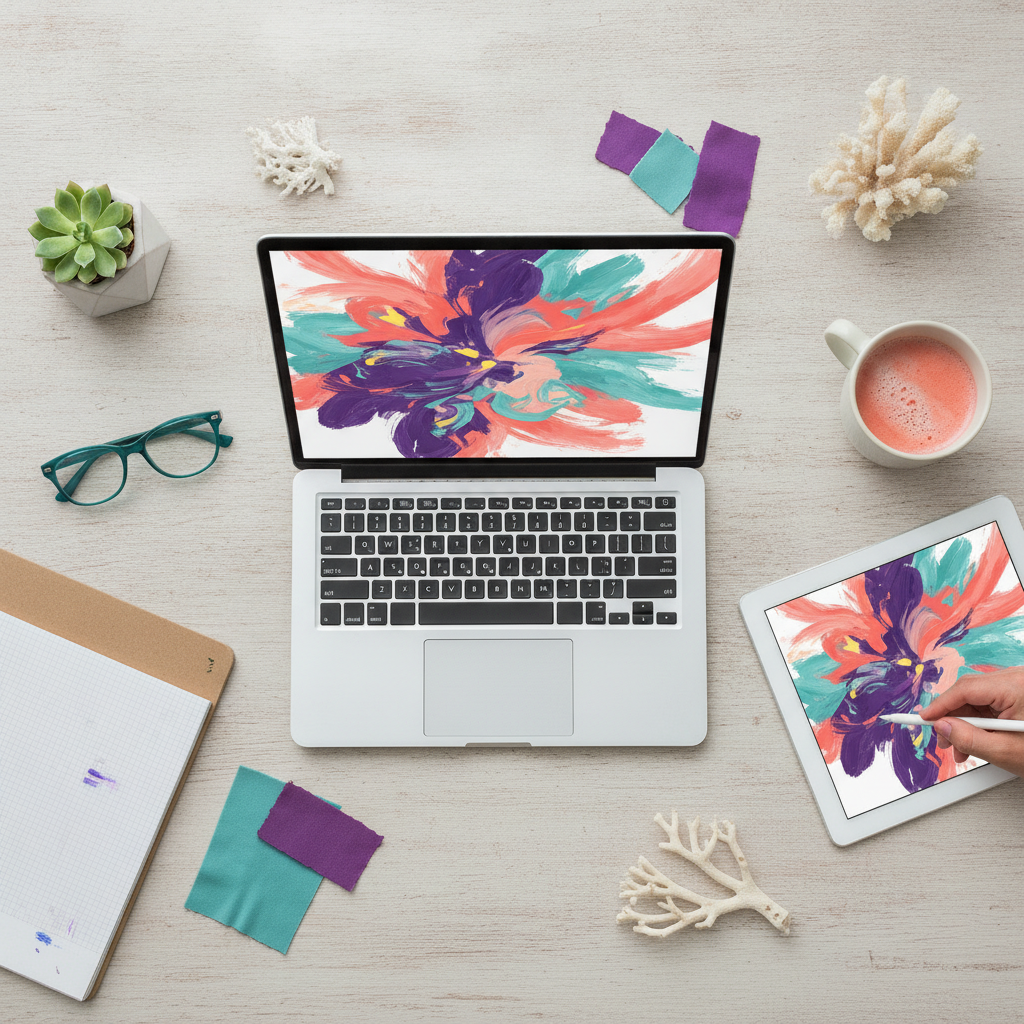 Designer comparing the best remote AI jobs on a laptop