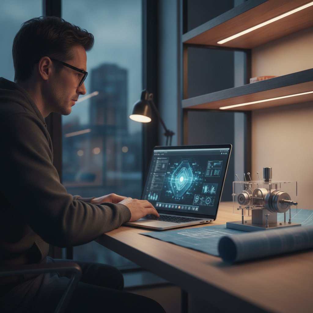 Engineer comparing the best remote AI jobs on a laptop