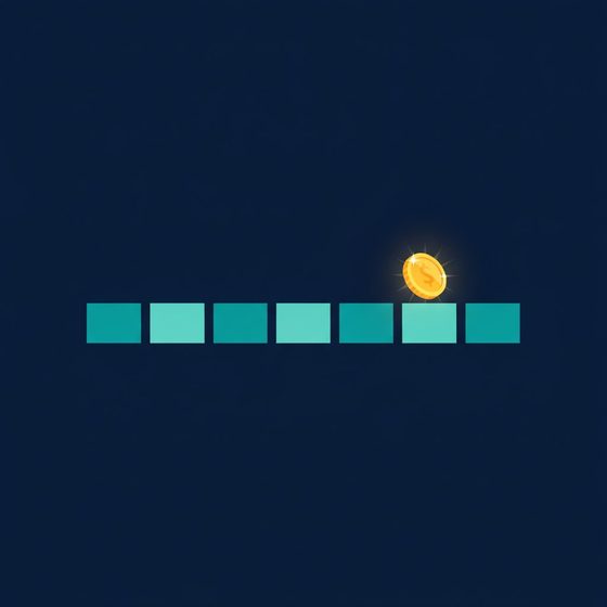 A weekly calendar with coins landing on payday