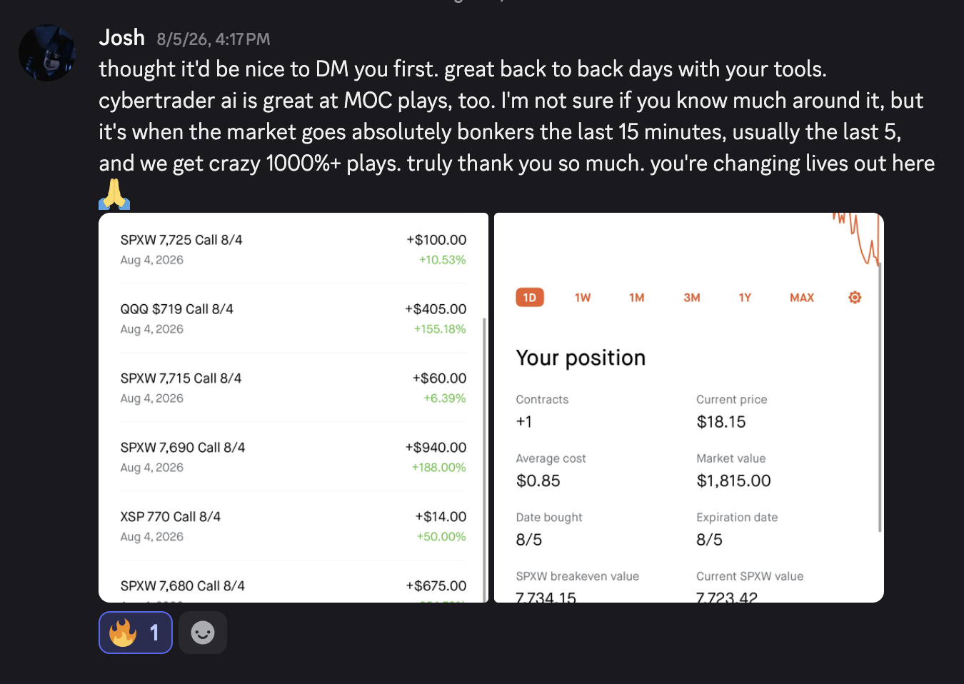 Member DM: back to back 1000%+ MOC plays