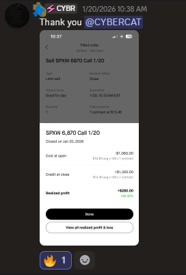 Member profit screenshot