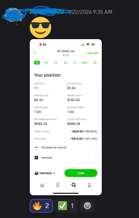 Member profit screenshot