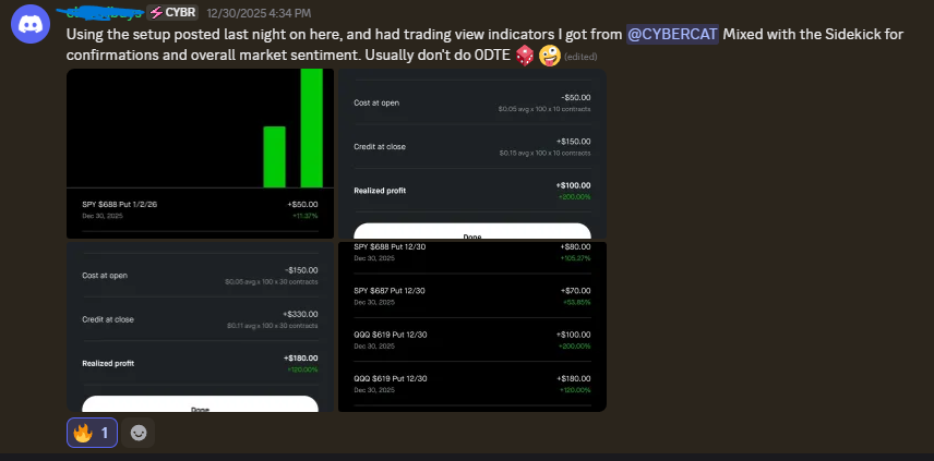 Member profit screenshot